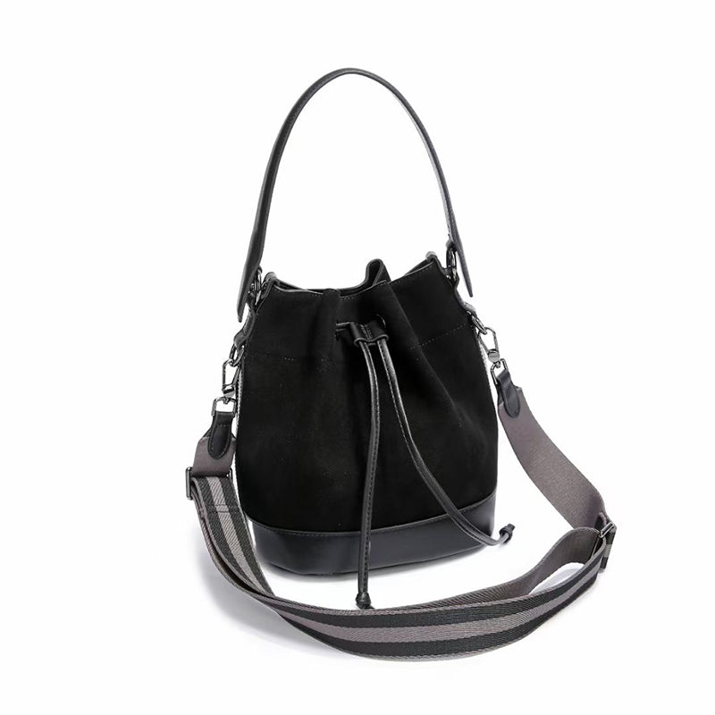 Suede Swirl Bucket Bag