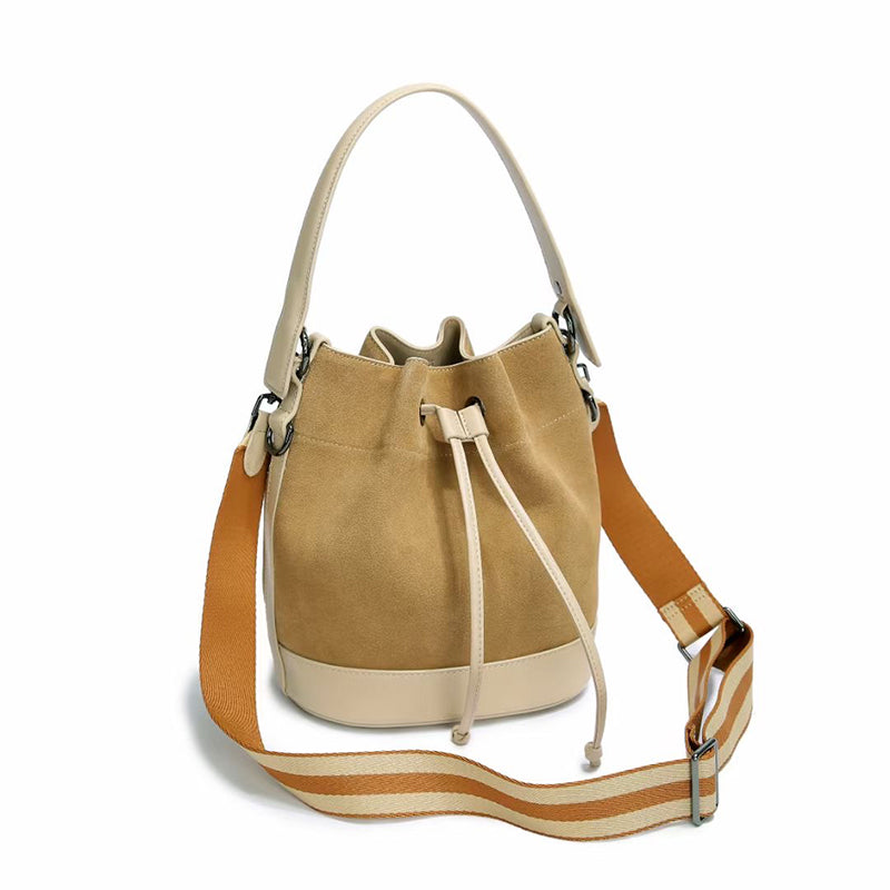 Suede Swirl Bucket Bag