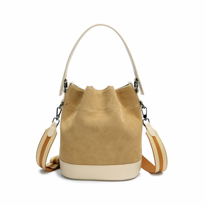 Suede Swirl Bucket Bag