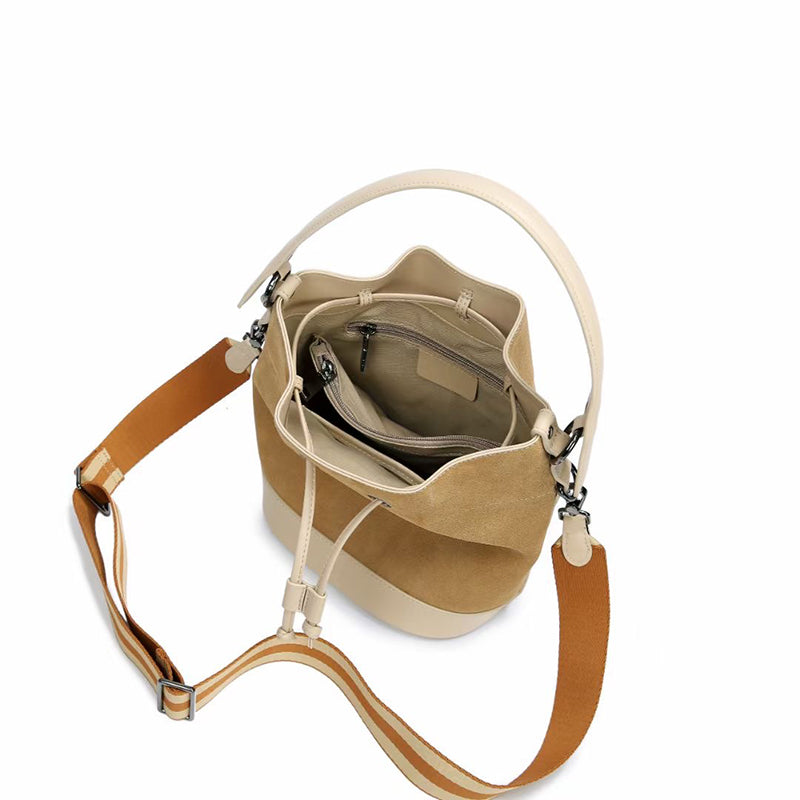 Suede Swirl Bucket Bag